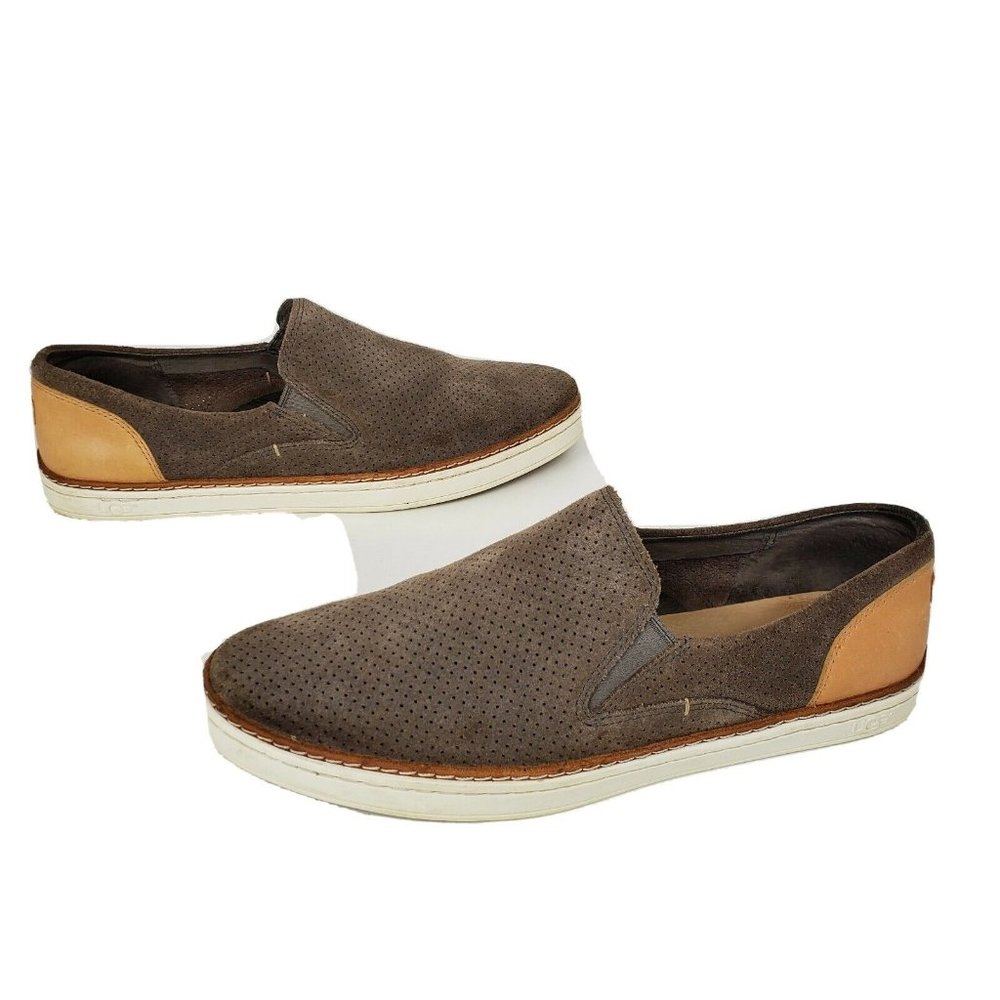 Ugg Womens Adley Perf 1018375 Gray Slip On Sneakers Size 9.5